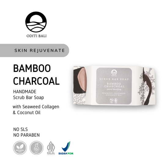 BAMBOO CHARCOAL - Seaweed Scrub Bar Soap (120gr)