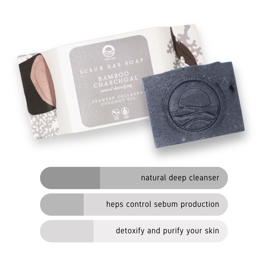 BAMBOO CHARCOAL - Seaweed Scrub Bar Soap (120gr)