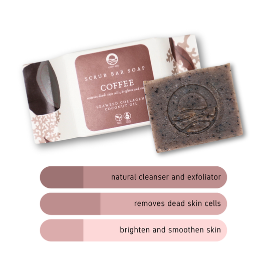 COFFEE - Seaweed Scrub Bar Soap (120gr)